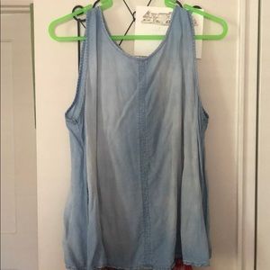 Cloth and Stone light wash denim tank top